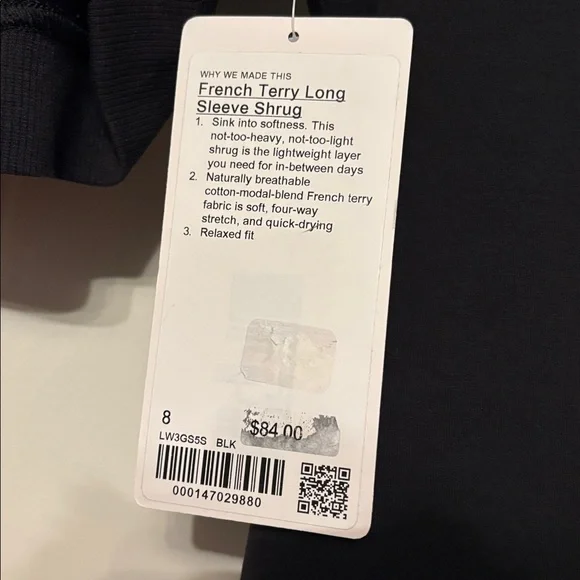 BNWT Lululemon French Terry Long-Sleeve Shrug - Picture 3 of 9